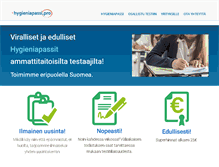 Tablet Screenshot of hygieniapassi.pro