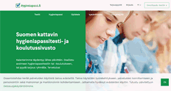Desktop Screenshot of hygieniapassi.fi